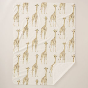 Creme Niedlich Giraffen Sherpadecke