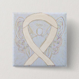 Creme oder Elfenbeinengel-Sensibilisierungsband Cu Button