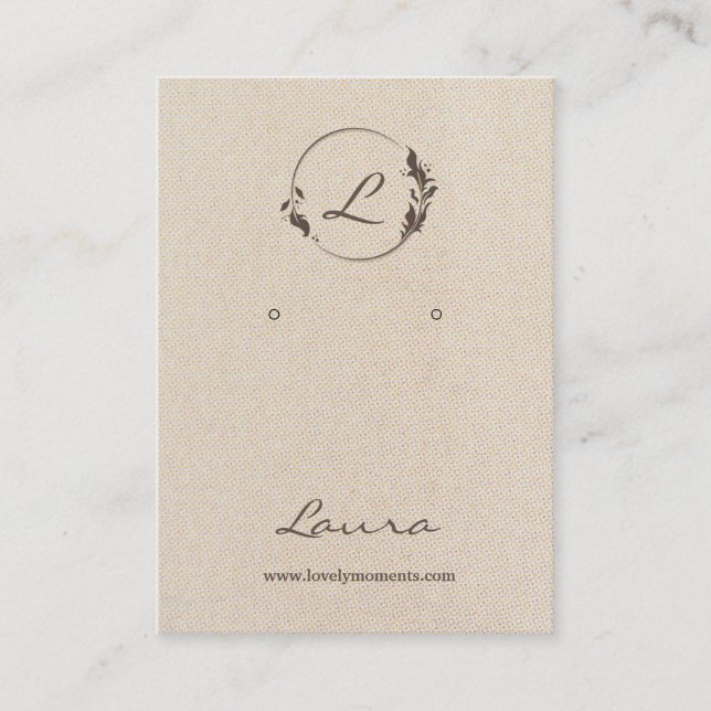 Creme-Off-White-Ohrring-Grafikkarte Visitenkarte (Vorderseite)