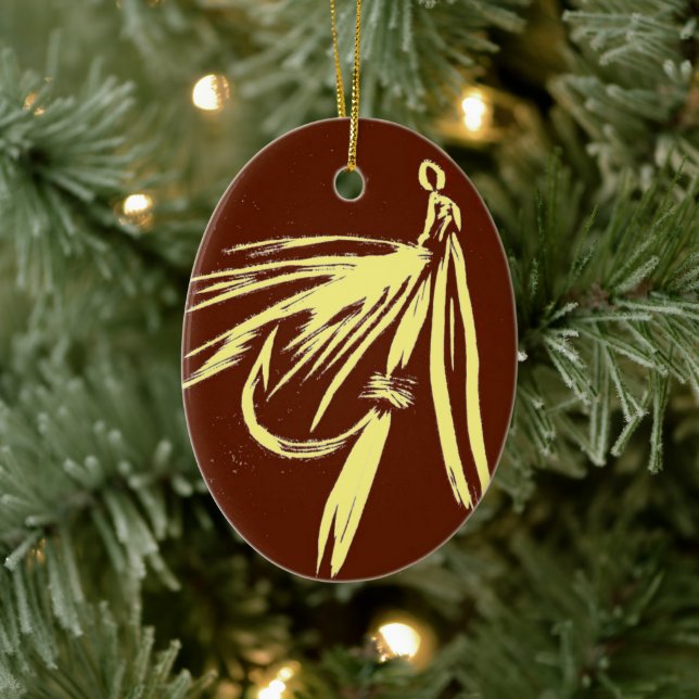 Creme on Brown Net Fly Weihnachtsschmuck (Baum)