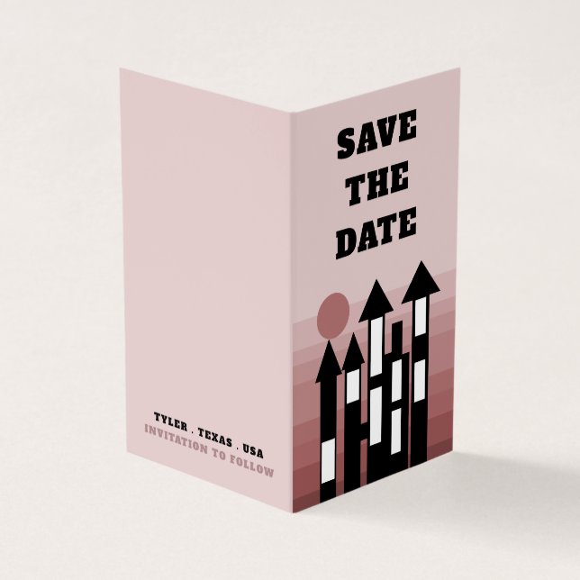 Creme Oriental Palace, Foto Save the Date Karte (Vorderseite)