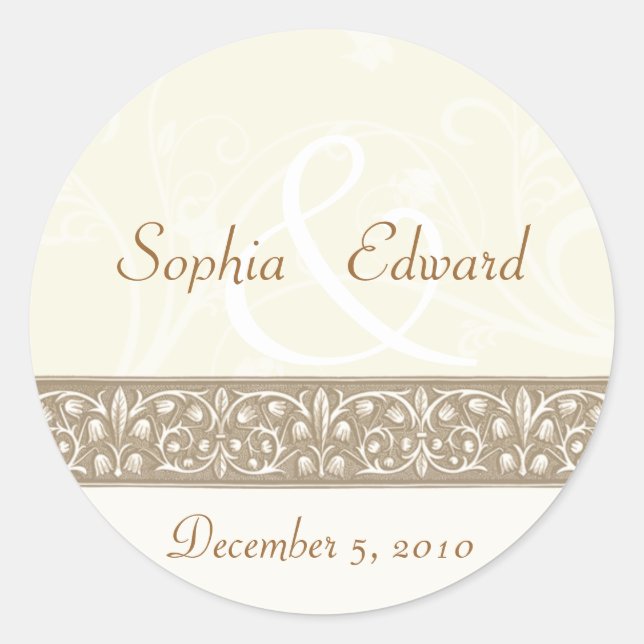 Creme Ornamental Frieze Sticker (Vorderseite)