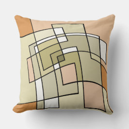 Creme Pastel Herbst Abstrakte Kunst Kissen