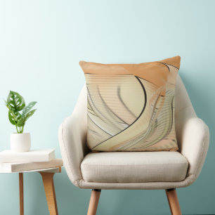 Creme Pastell Herbst Abstrakte Kunst Wurf Kissen