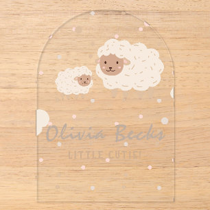 Creme Pastell Illustrative Baby Shower Acryleinladungen