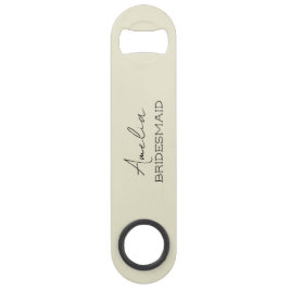Creme Personalisiert Bridesmaid Flaschenöffner
