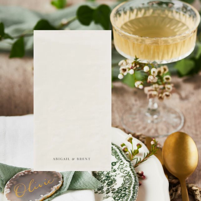 Creme Personalisiert Wedding Serviette (Von Creator hochgeladen)