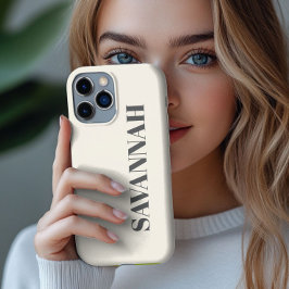 Creme personalisierter Name Case-Mate iPhone Hülle