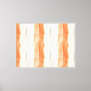 Creme Pfirsich Orange Streifen Leinwanddruck