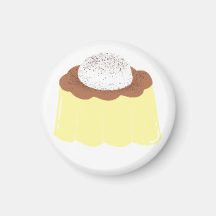 Creme-Pudding-Dessert-Geschenk Magnet