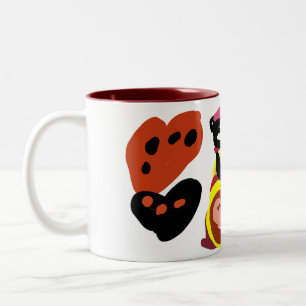 Creme-Puff Valentinstag-Tanz Zweifarbige Tasse