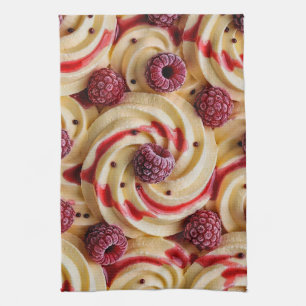 Creme-Rasberry-Swirler - Süße Dessert-Ästhetik Geschirrtuch