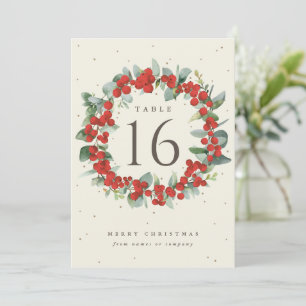 Creme Red Berries+Eucalyptus Holiday Tischnummer