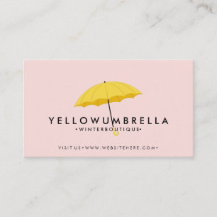 Creme rosa Schirm Visitenkarte
