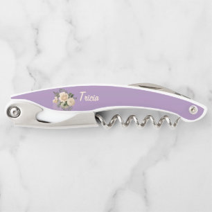 Creme-Rose auf Lavendel wären meine Bridmaid Kellnermesser