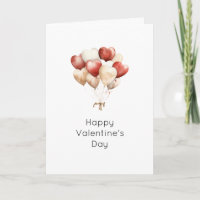 Creme rote Herzen Ballons Valentinstag