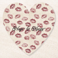 Creme-Rote Lippen Küsse Flirt Liebe