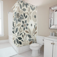 Creme & Sage Green Bold Modernes Blumenmuster