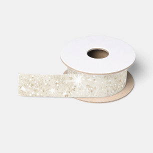 Creme-Sand-Glitter-Geburtstag Satinband