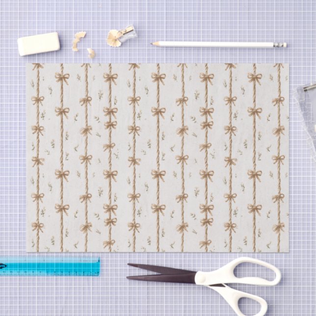 Creme-Schleifen-Geburtstag Seidenpapier (Handwerk)
