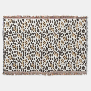 Creme Schwarz Braun Leopard Tier   Decke