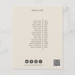 Creme schwarz elegant moderne mädchenhafte Preis Q Flyer