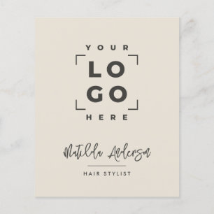 Creme schwarz elegant moderne mädchenhafte Preis Q Flyer