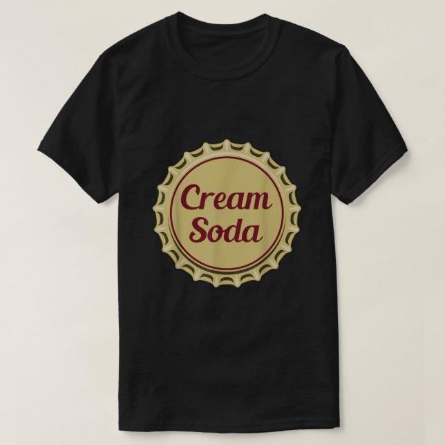 Creme Soda Flasche mit glänzendem Getränk T-Shirt (Design vorne)