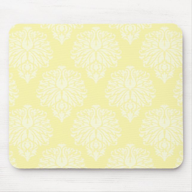 Creme Southern Hütte Damask Mousepad (Vorne)
