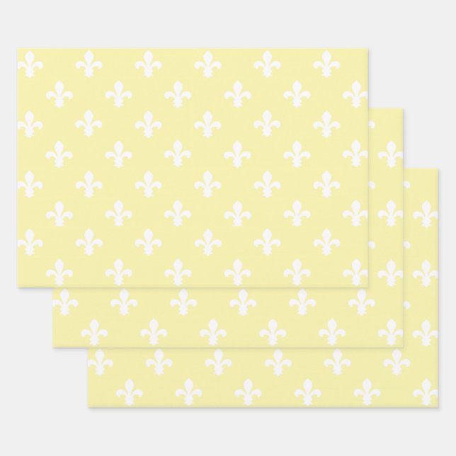 Creme Southern Hütte Fleur de Lys Geschenkpapier Set (Set)