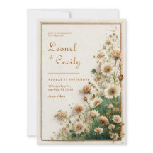 Creme strukturierte Gold Astrantia Hochzeit