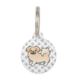 Creme Tibetan Spaniel Cartoon Hund & Haustier-Info Haustiermarke