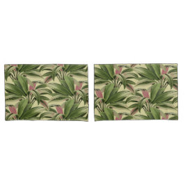 Creme Tropical Palm Kissenbezug