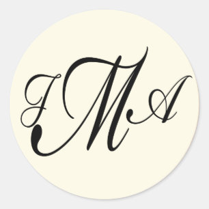 Creme und brauner Umschlag Aufkleber