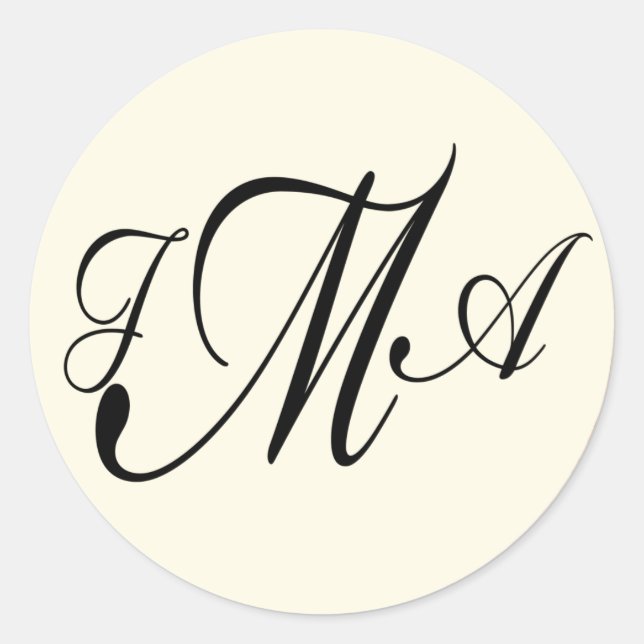 Creme und brauner Umschlag Aufkleber (Vorderseite)