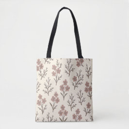 Creme und Dusty Rose Tote Bag