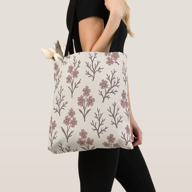Creme und Dusty Rose Tote Bag (Von Nahem)
