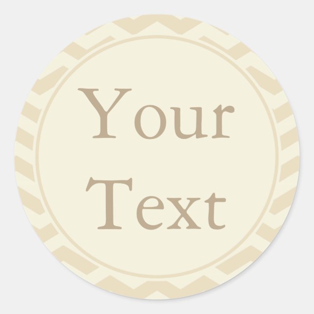 Creme- und Ecru-Aufkleber oder Beschriftungen mit  Runder Aufkleber (Vorderseite)
