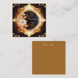 Creme und Gold Scrapbook Style Quadratische Visitenkarte