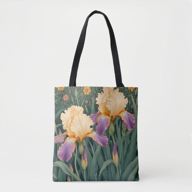 Creme und Lila Iris (Vorderseite)