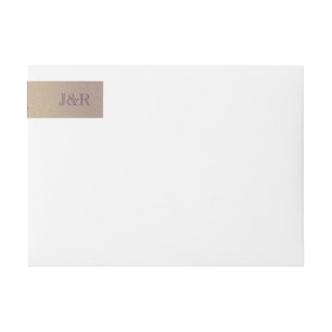 Creme und Lila Vintage-Hochzeits-Wraparound-Etiket