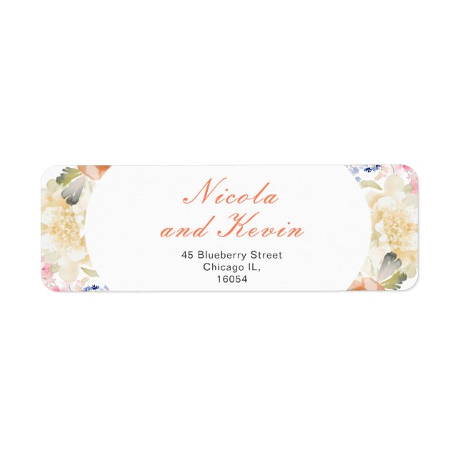 Creme und Orange Vintag Floral Wedding (Vorne)