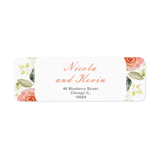 Creme und Orange Vintag Floral Wedding (Vorne)