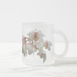 Creme und rosa Orchideen Mattglastasse