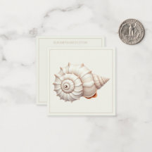 Creme und Tan Coastal Seashell personalisiert