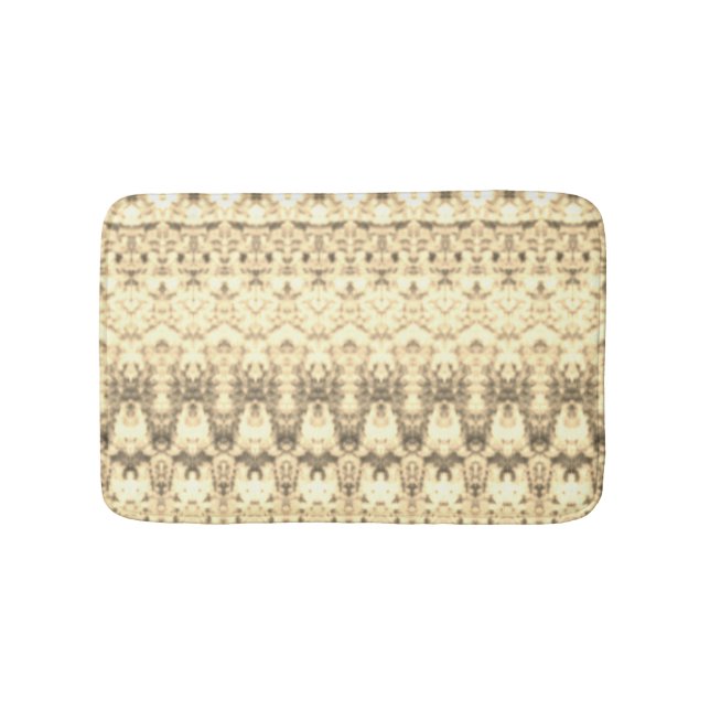 Creme und weiß mit braun badematte (Vorderseite)