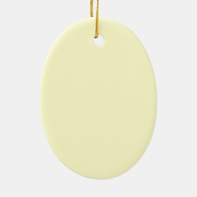 Creme Upscale Solid Color Keramik Ornament (Hinten)