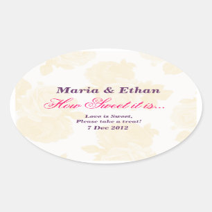 Creme Vintage Rose Wie süß es ist Aufkleber