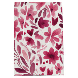 Creme Weiblich Rosa Rote Blumen Herzen Geburtstag Mittlere Geschenktüte