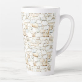 Creme Weiß Graue Faux Steine Milchtasse